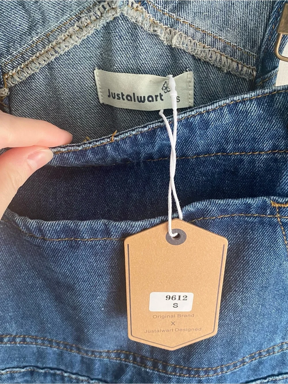 Blue Denim Short Overalls for Women